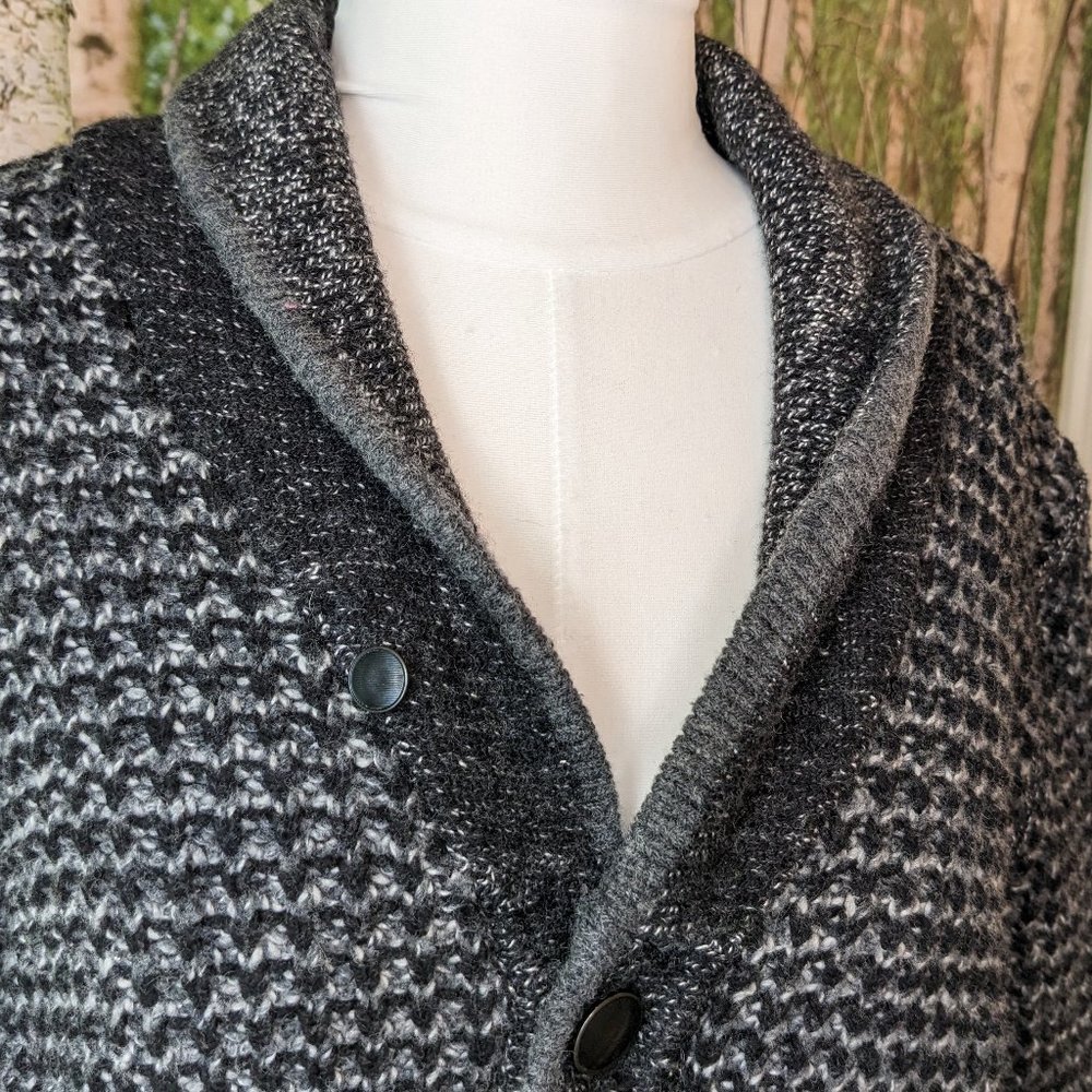 Rag & Bone For Neiman Marcus Gray Wool Shawl Coll… - image 7